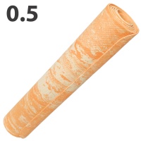 Коврик для йоги ЭВА 173х61х0,5 см (оранжевый Мрамор) E40034